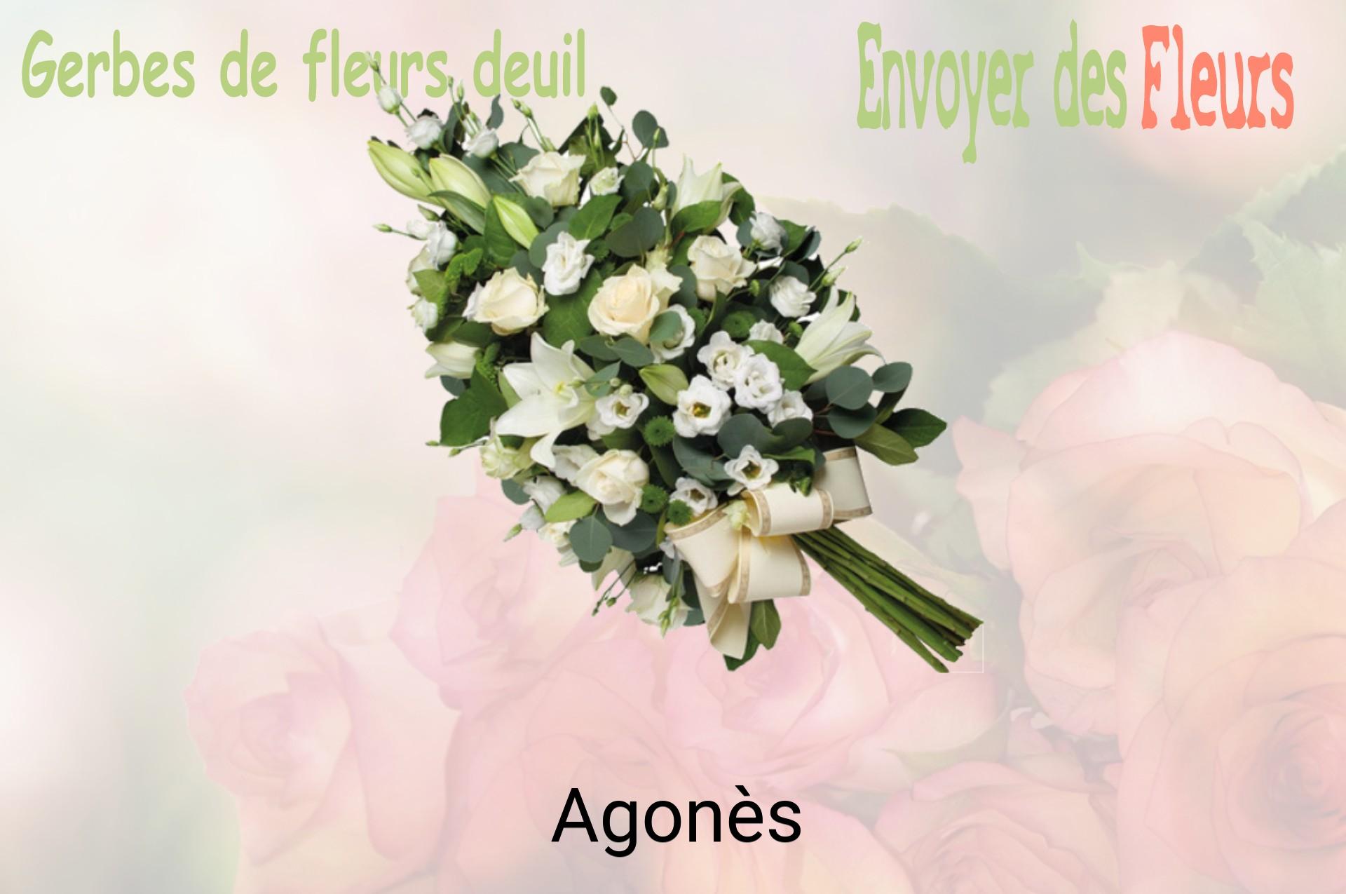 Gerbe de fleurs de deuil livrée à Agonès